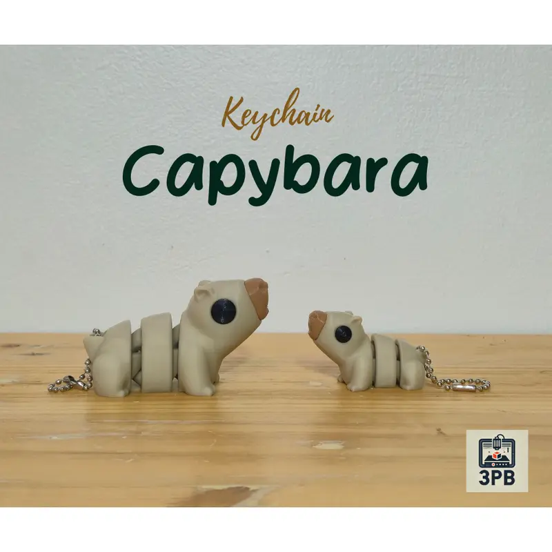 Gantungan Kunci Capybara 3D Print Handmade – Cocok untuk Hadiah