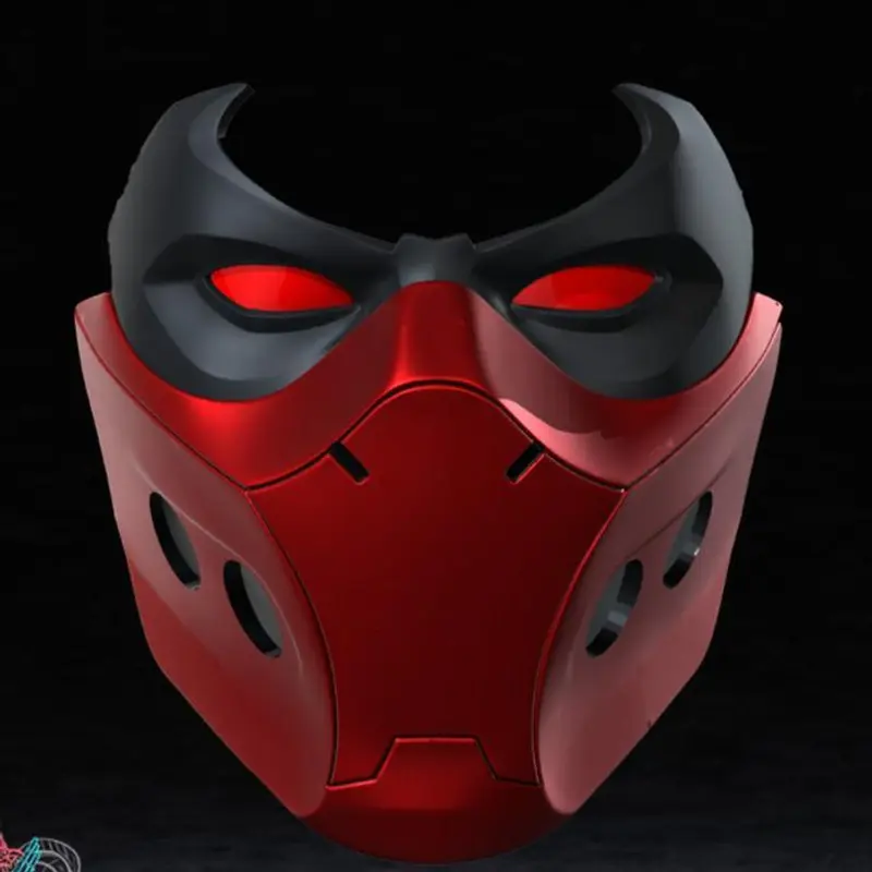 3D Print Magnetic Red Hood Outlaw Mask Topeng - Cosplay