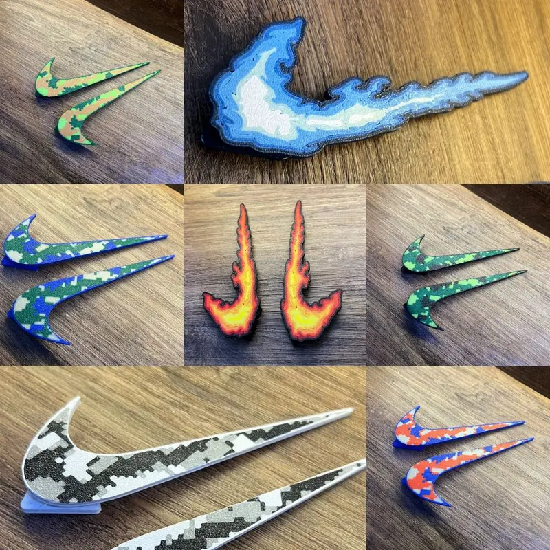 Crocs Charm Jibbitz Swoosh Multicolor Side Logo