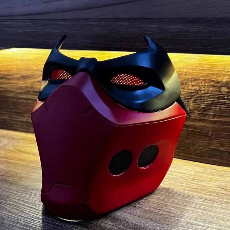 3D Print Magnetic Red Hood Outlaw Mask Topeng - Cosplay