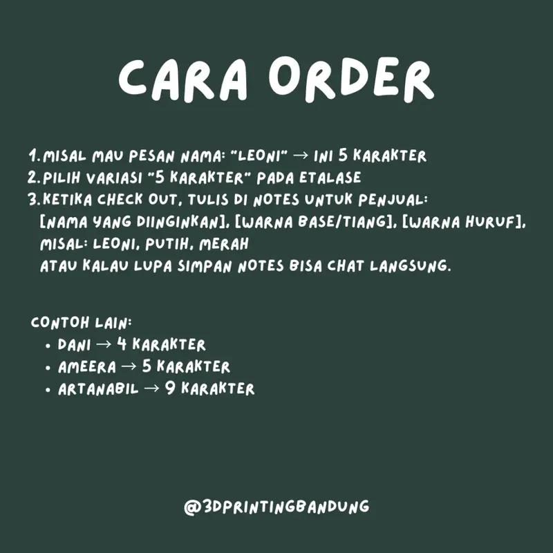 Gantungan Kunci Fidget Name Spinner 3D Print – Custom Nama Unik & Interaktif