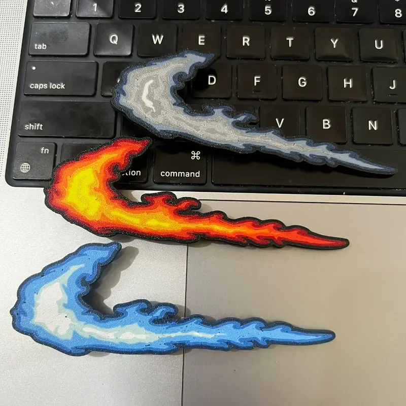 Aksesoris Sandal Clog / Badge  FIRE Logo Viral Samping - 3D Print