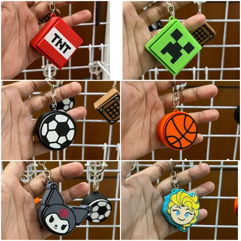 Gantungan Kunci Fidget Clicker Sport Ball - 3DPrint Basket Tennis