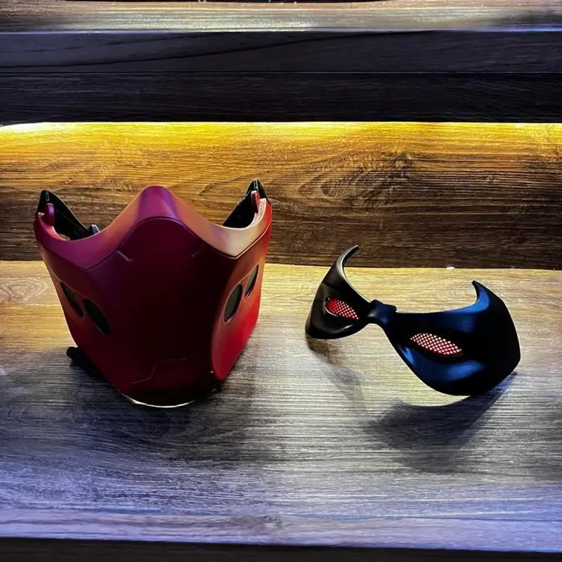 3D Print Magnetic Red Hood Outlaw Mask Topeng - Cosplay