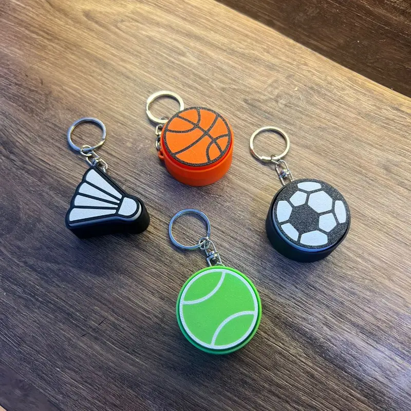 Gantungan Kunci Fidget Clicker Sport Ball - 3DPrint Basket Tennis