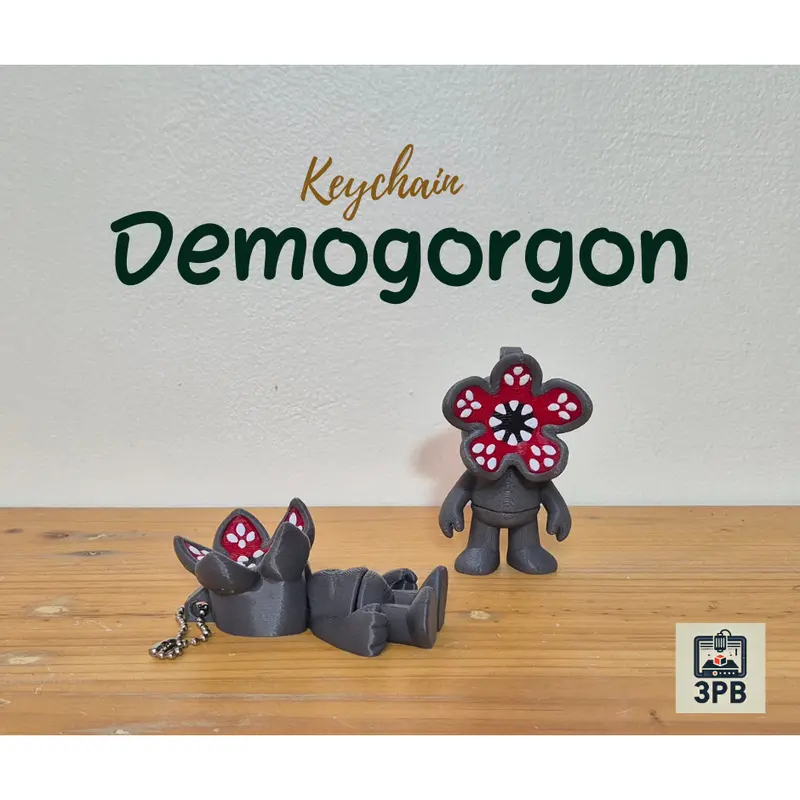 Gantungan Kunci Demogorgon 3D Print – Keychain Monster Unik & Ikonik