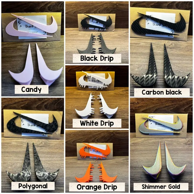 3D Print Aksesoris Sandal Clog - Logo Viral Samping Badge (Sepasang)