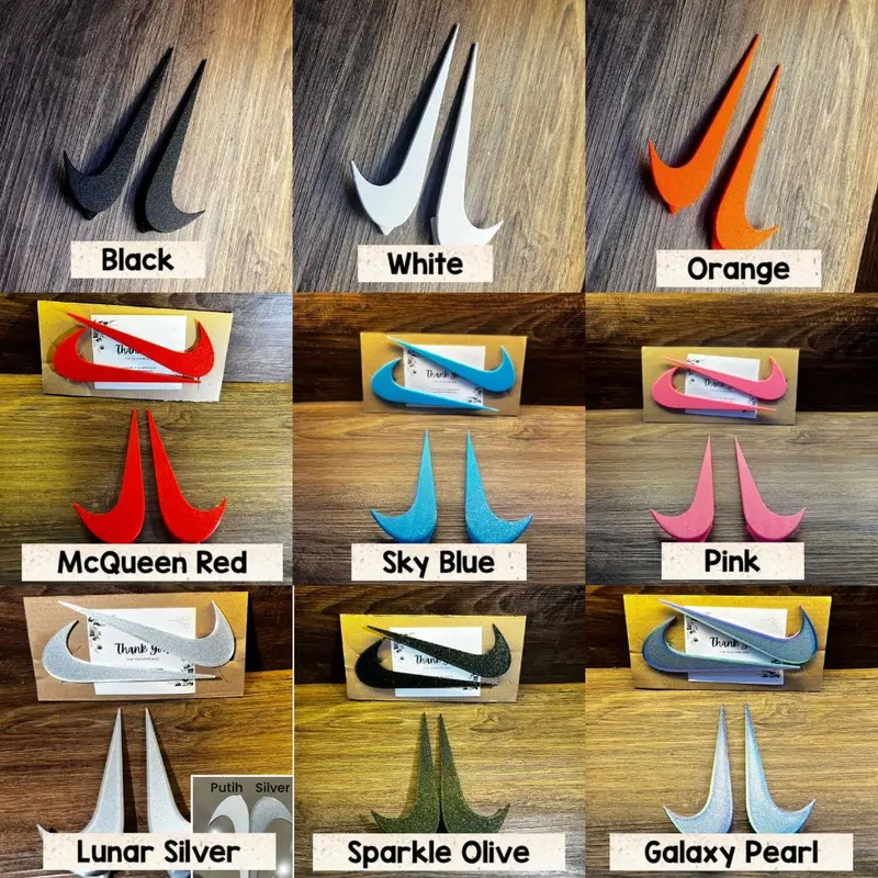 3D Print Aksesoris Sandal Clog - Logo Viral Samping Badge (Sepasang)