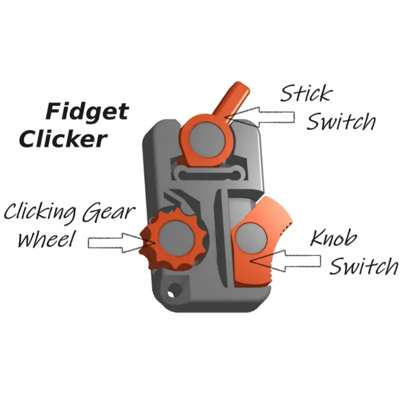 3D Print 3 in 1 Fidget Clicker