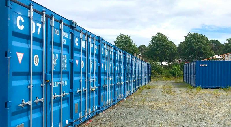 Containere på Østerhus i Grimstad bredformat