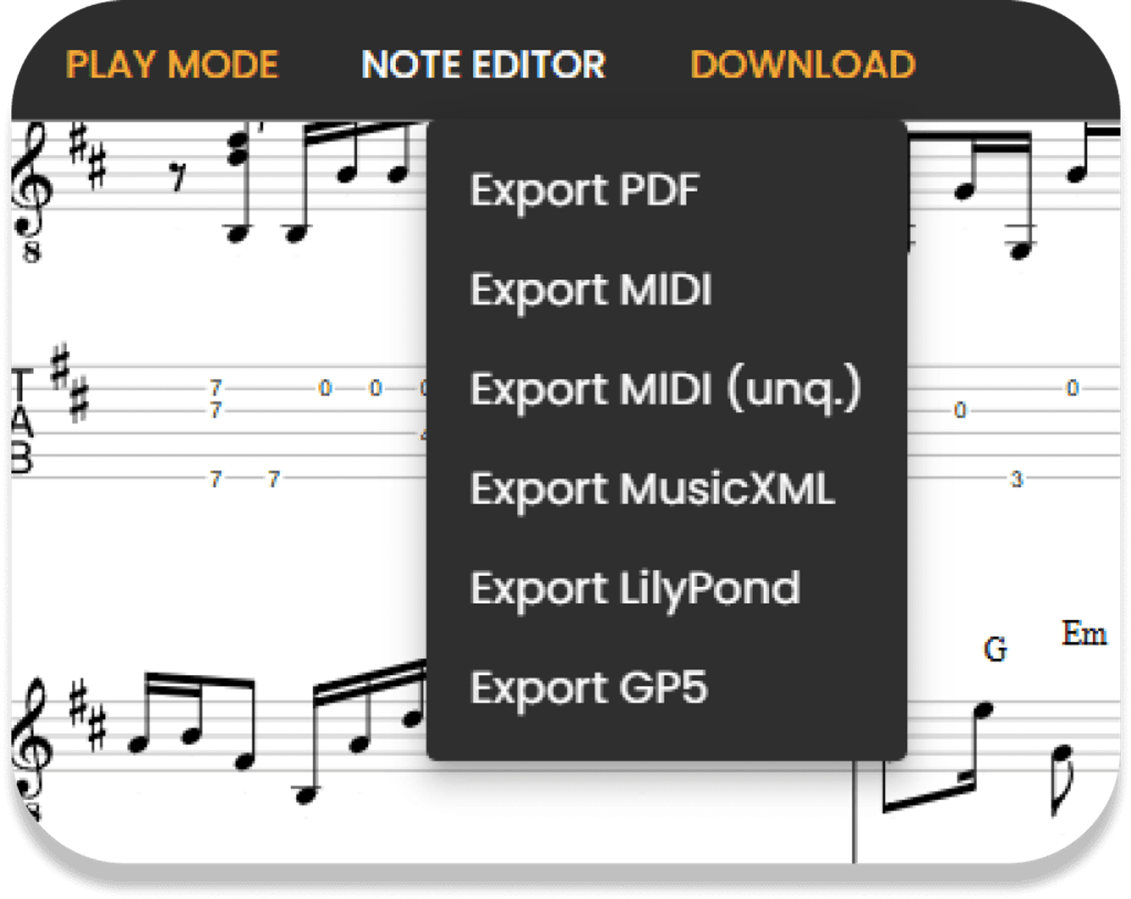 Export to any format