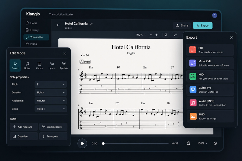Edit and export your result