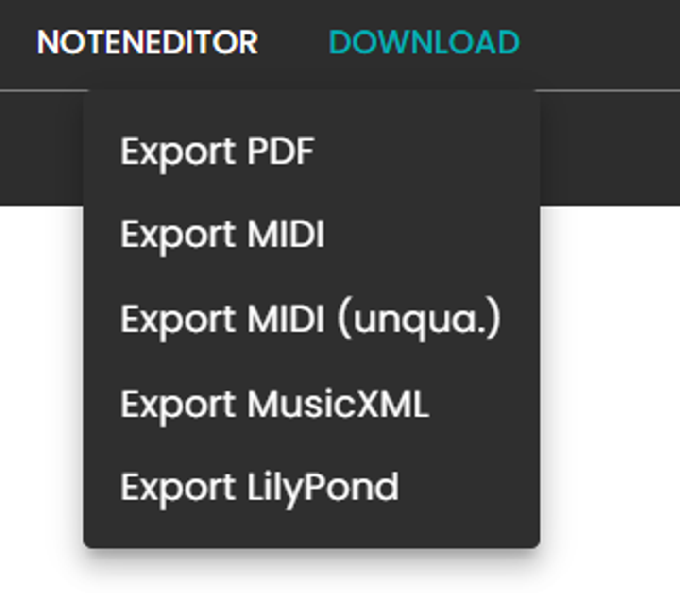 Download your sheet in many formats.