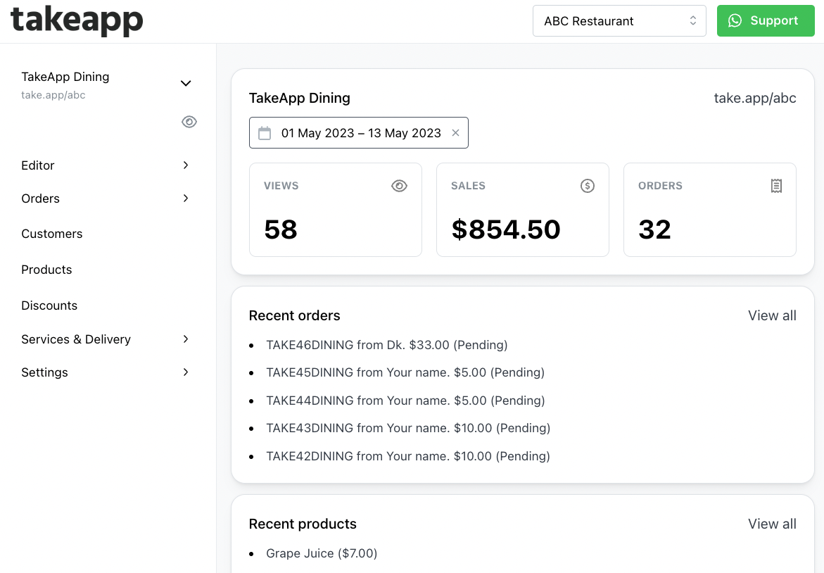 New dashboard, bulk actions, and order edit improvement