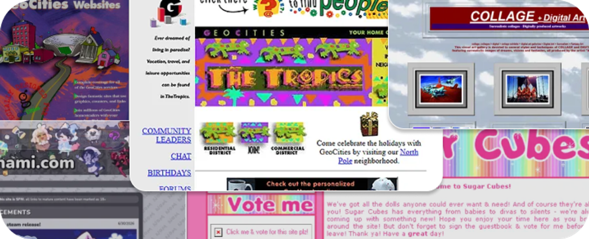 Geocities web design