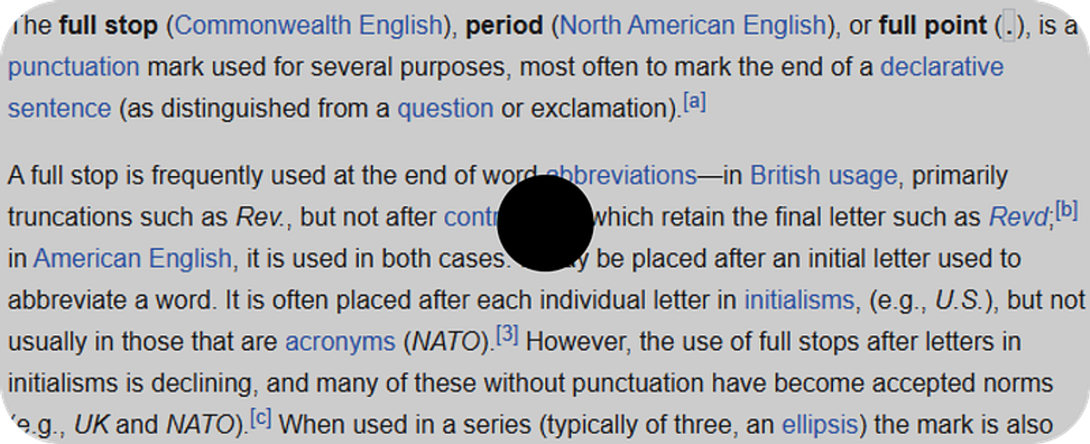 Wikipedia - Full stop