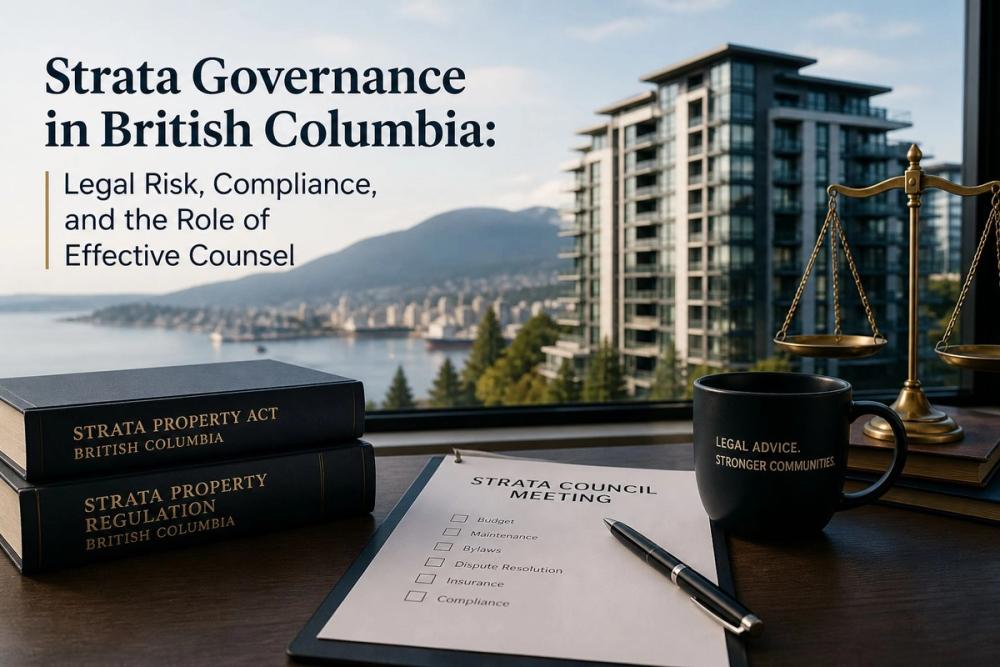 Strata Governance in British Columbia: Legal Risk, Compliance, and the Role of Effective Counsel