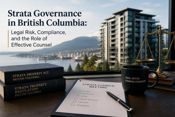 Strata Governance in British Columbia: Legal Risk, Compliance, and the Role of Effective Counsel