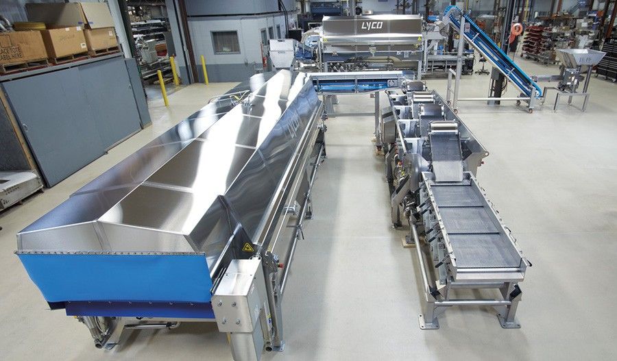 CleanFlow cooker followed by a diversion conveyor that will take products like pasta to an EasyFlow rapid cooler.