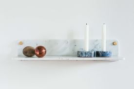 24"Stone Shelf with accessories 