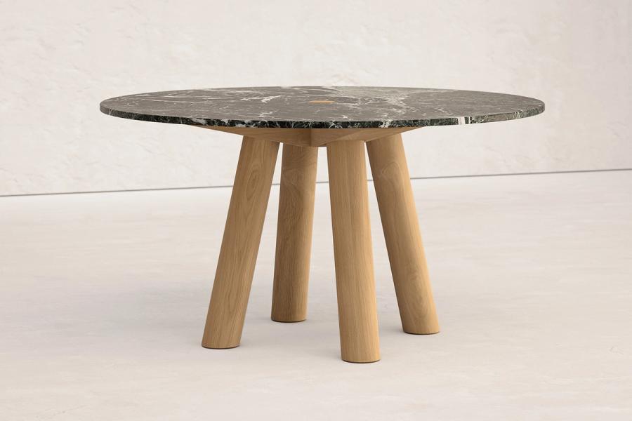 COLUMN DINING TABLE Angled Leg / Round Fort Standard
