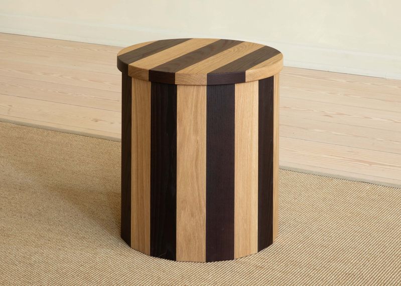Large Striped Cooperage Stool