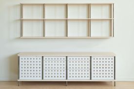Strata Credenza with White Panel Fronts