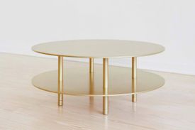 STRATA COFFEE TABLE Two Tier / Round Metal