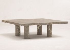 COLUMN COFFEE TABLE Central Leg / Square & Rectangle / Solid Stone