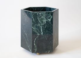 STONE PLANTER in Green Marble