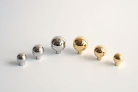 Convex Knobs in Stainless Steel and Brass