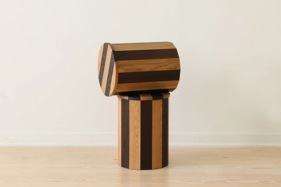Striped Cooperage Stool