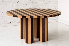 Round Cooperage Dining Table with Four Legs