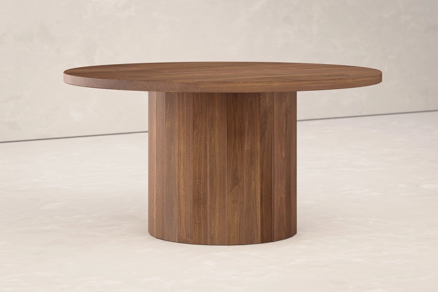 Round Cooperage Dining Table with Pedestal Base