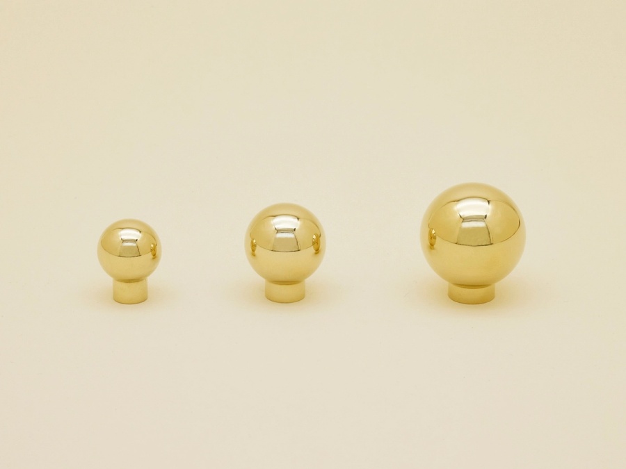 Convex Knobs in Stainless Steel and Brass