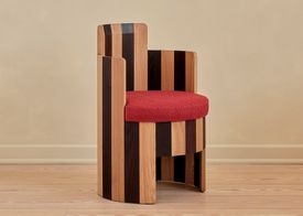 Cooperage Chair with Upholstered Seat
