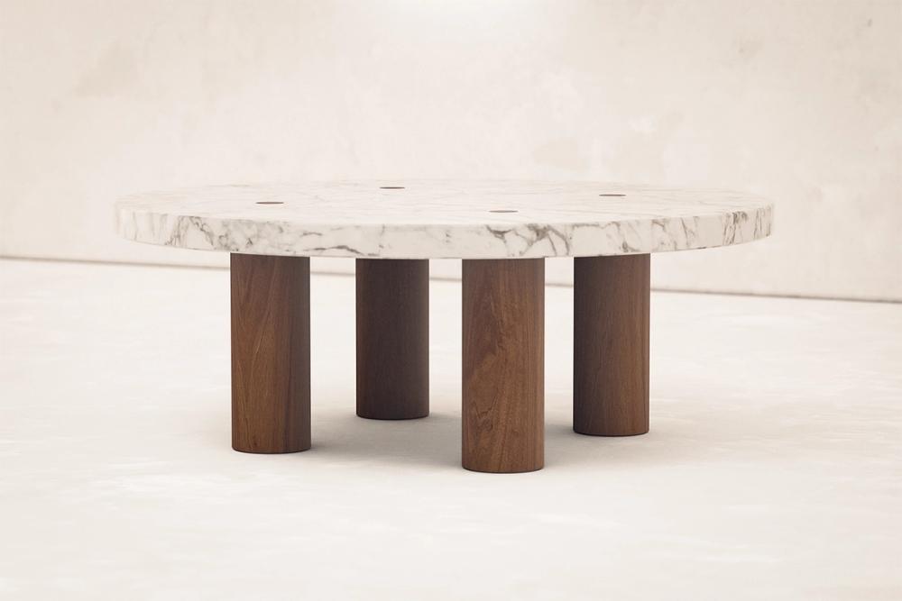 Picture of COLUMN COFFEE TABLE Central Leg / Round | Fort Standard
