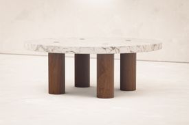 3CM Round Stone Column Coffee Table