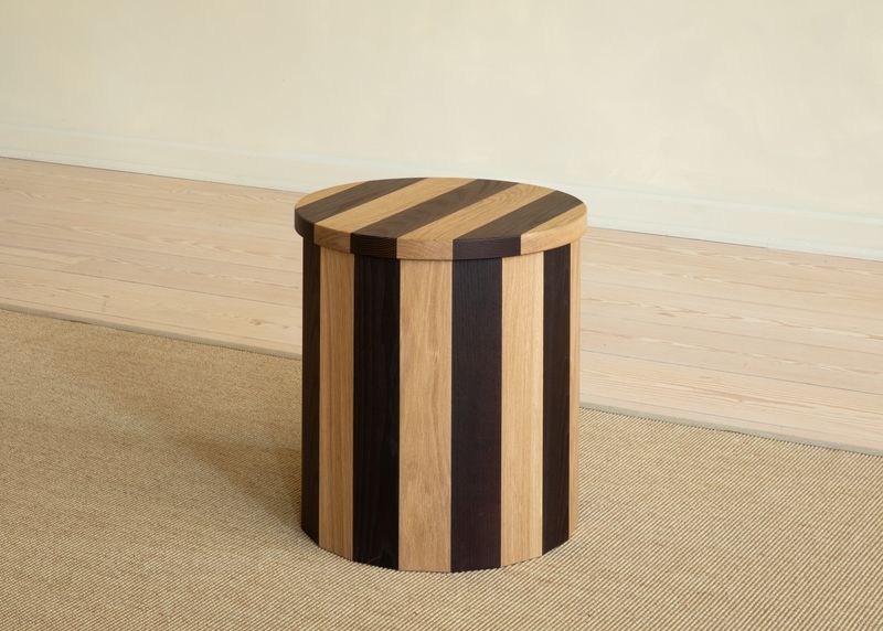 Large Striped Cooperage Stool