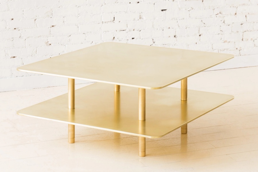 STRATA COFFEE TABLE Two Tier / Metal / Square & Rectangle