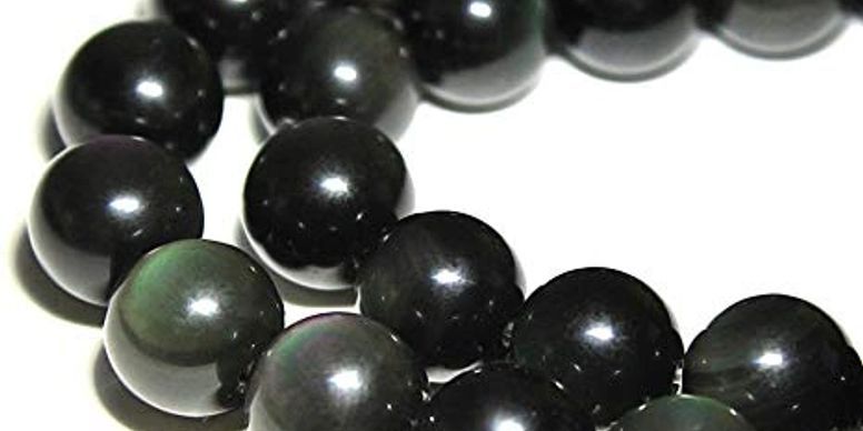 A picture of Obsidian beads