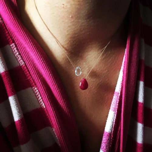 A picture of a Single Stone Drop Necklace