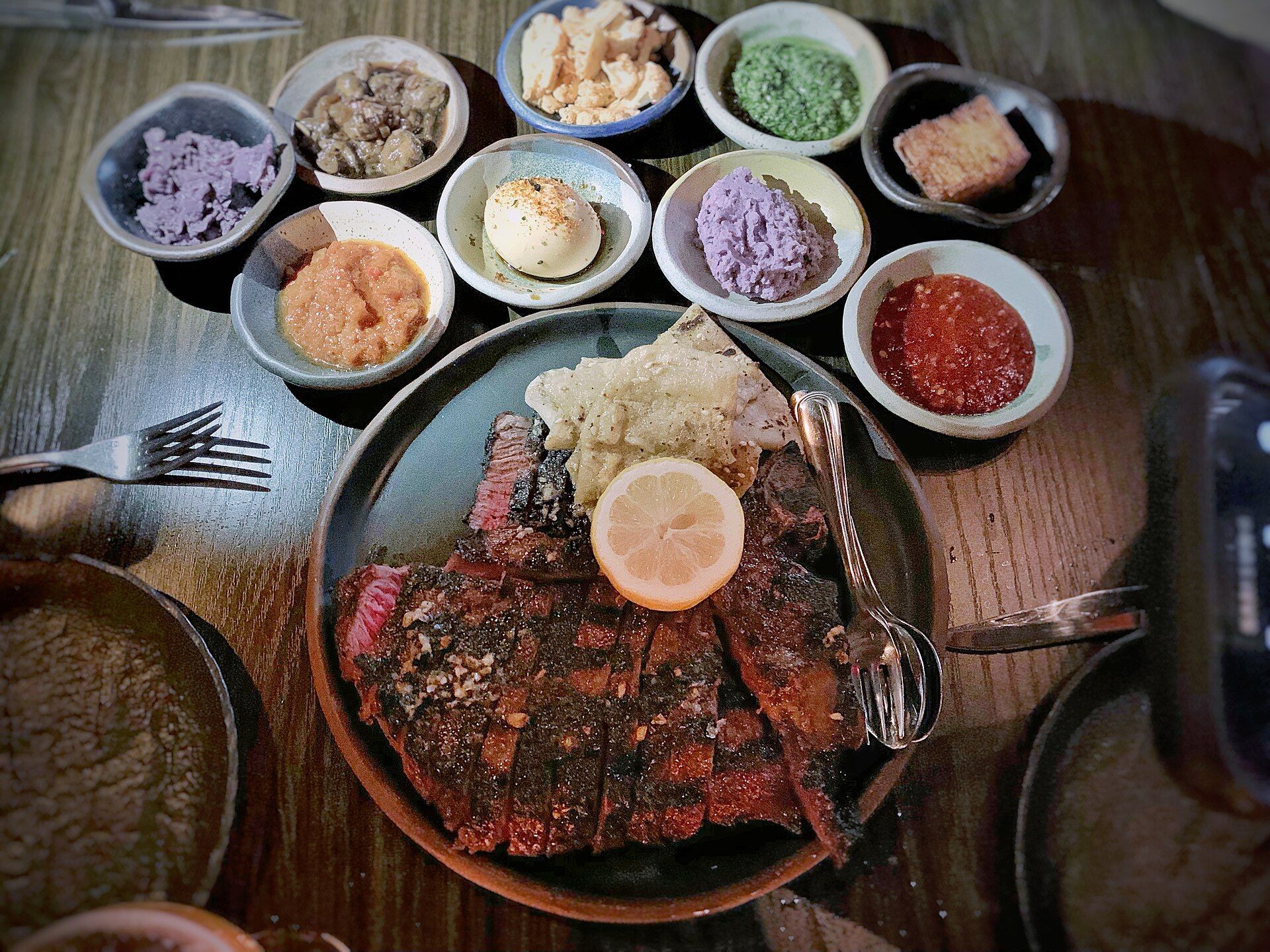 Dry Aged Porterhouse – Miso Rub, American Banchan