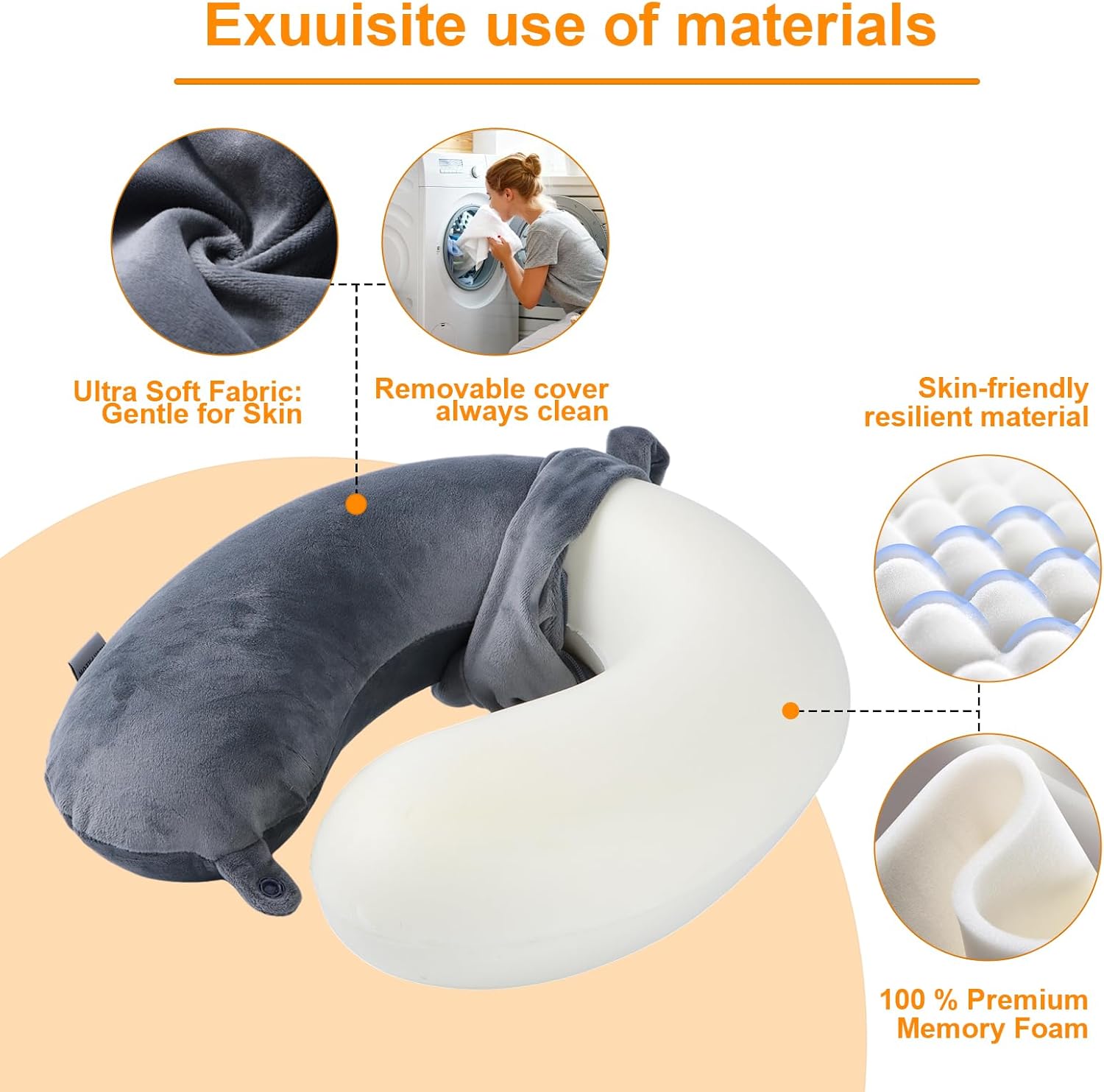 Far Win almohada cervical de viaje viscoelástica