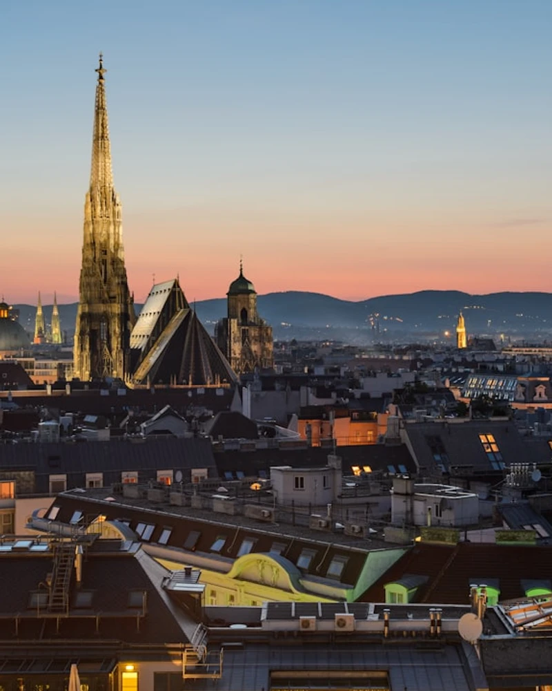 Vista panorámica de Viena, Austria