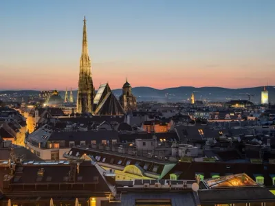 Vista panorámica de Viena, Austria