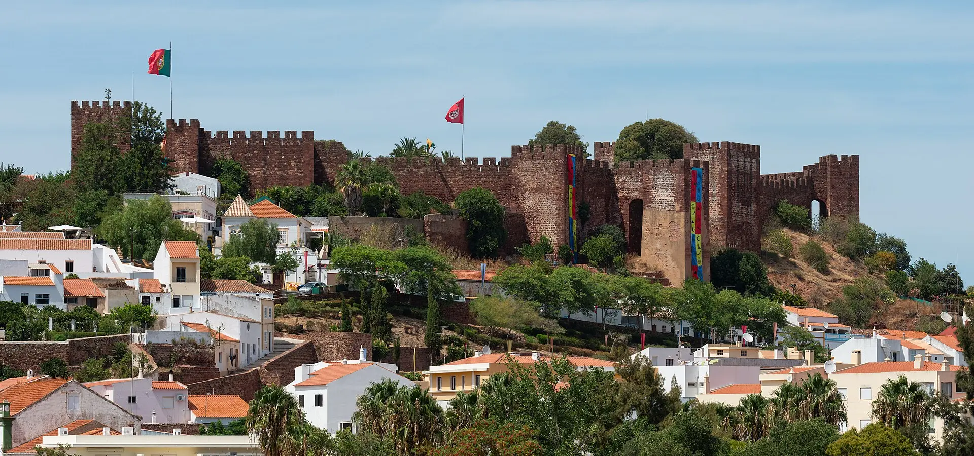 Silves Castle above the houses of the old town