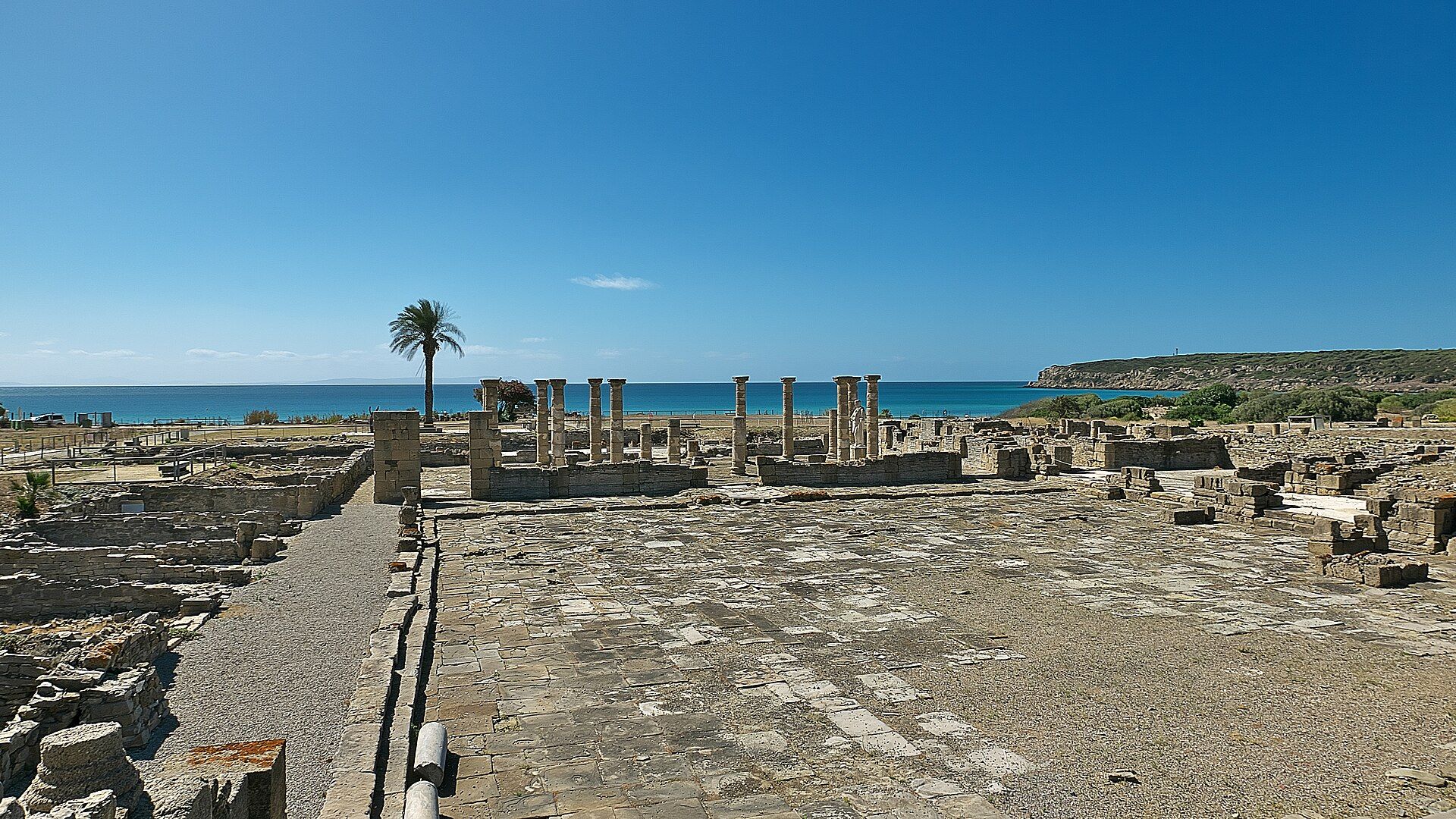 The forum square of Baelo Claudia, at Bolonia (Tarifa)