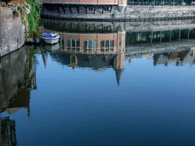 Vista panorámica de Gante, Bélgica