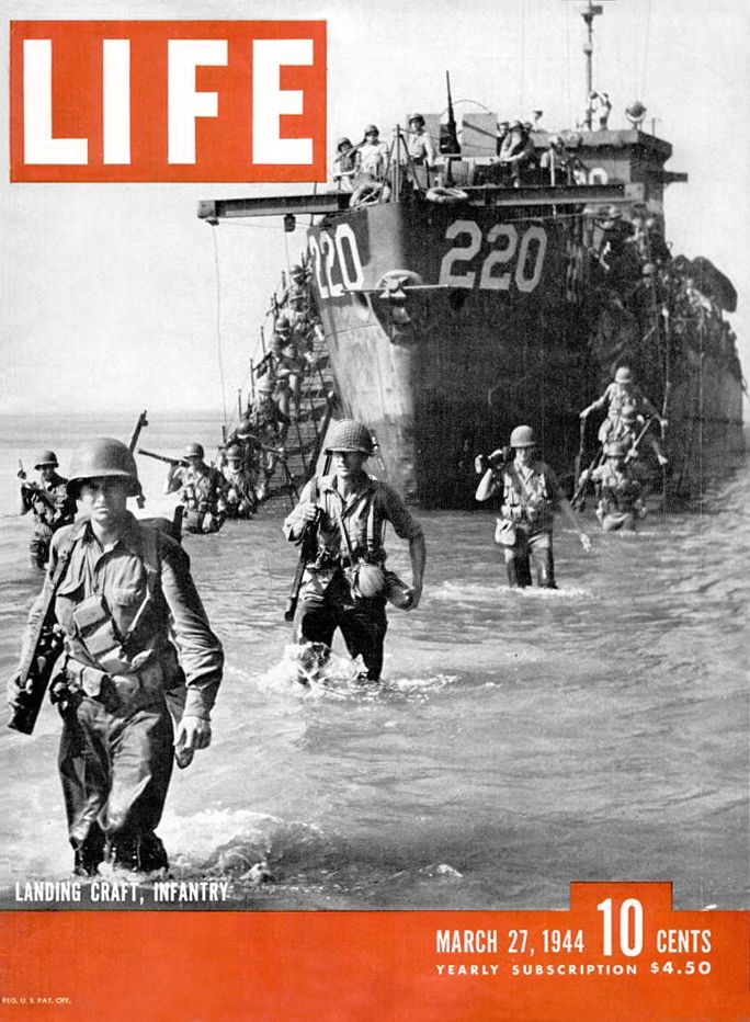 Portada del número del 27 de marzo de 1944 de la revista Life, que presenta una fotografía titulada 